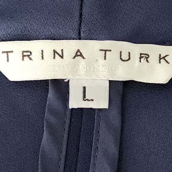 Trina Turk Double Rainbow Navy Blue Shift Dress Size L - Picture 5 of 7